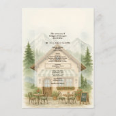 Rustic watercolor Mountain wedding destination  メニュー (裏面)