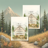Rustic watercolor Mountain wedding destination  メニュー