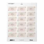 Rustic Watercolor Peach and Green Minimal Address ラベル (フルシート)