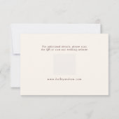 Rustic Watercolor Peach and Green Minimal Wedding 出欠カード (裏面)