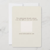 Rustic Watercolor Peach and Green Minimal Wedding 招待状 (裏面)