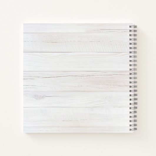 Rustic Watercolor Rose Bouquet Monogram ノートブック (裏面)