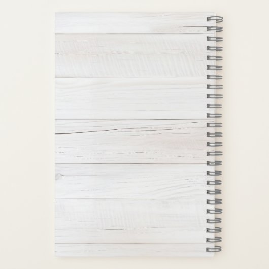 Rustic Watercolor Rose Bouquet Monogram ノートブック (裏面)