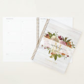 Rustic Watercolor Rose Bouquet Monogram プランナー手帳 (ディスプレー)