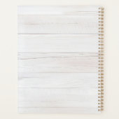 Rustic Watercolor Rose Bouquet Monogram プランナー手帳 (裏面)