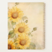Rustic Watercolor Sunflower プランナー手帳 (裏面)