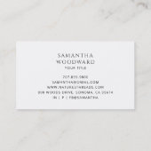 Rustic Watercolor Wildflower Cream Terracotta 名刺 (裏面)