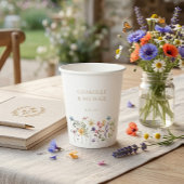 Rustic Watercolor Wildflower Wedding  紙コップ