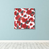 Rustic Watercolor Winter Animal Print キャンバスプリント (インサイチュ (ウッドフロア))