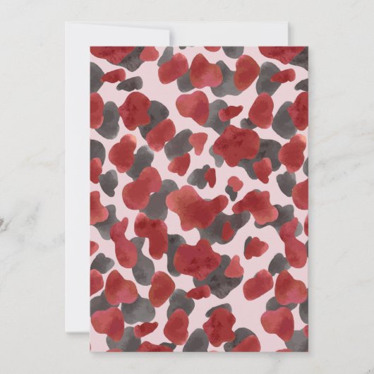 Rustic Watercolor Winter Animal Print シーズンカード (正面)