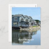 Rustic waterfront buildings in Kennebunkport Maine シーズンポストカード (正面/裏面)