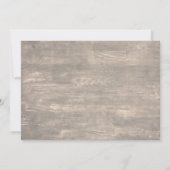 Rustic Weathered Boards w Wildflowers Just Married 招待状 (裏面)