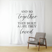 Rustic Wedding | ロマンチックな結婚式の引用バナー タペストリー (インサイチュ)