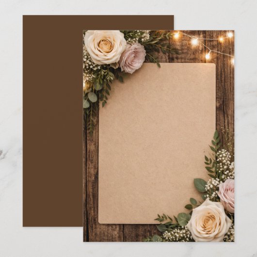 rustic wedding  招待状 (正面/裏面)