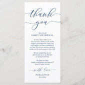 Rustic Wedding Dinner Place Setting Thank You Card プログラム (正面)