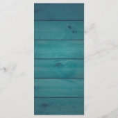 Rustic Wedding Dinner Place Setting Thank You Card プログラム (裏面)