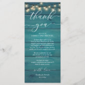 Rustic Wedding Dinner Place Setting Thank You Card プログラム (正面)