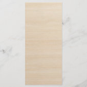 Rustic Wedding Dinner Thank you Place Setting Card プログラム (裏面)