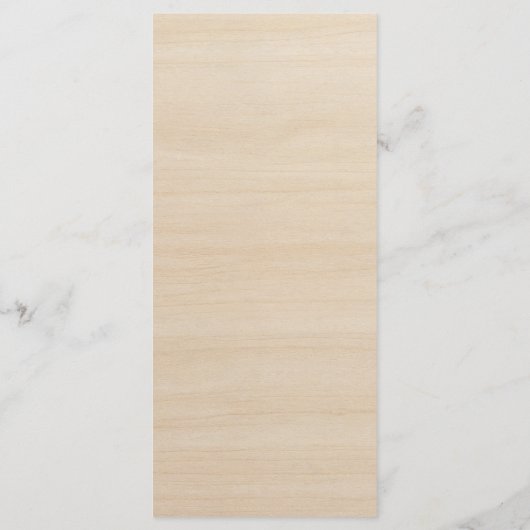 Rustic Wedding Dinner Thank you Place Setting Card プログラム (裏面)