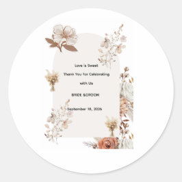 Rustic Wedding Favor Sticker ラウンドシール