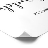 Rustic Wedding Food Buffet Appetizers Sign ポスター (角)