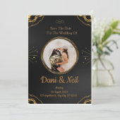 Rustic Wedding Invitation Country Wedding 招待状 (スタンド正面)