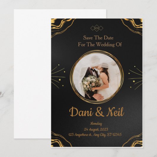 Rustic Wedding Invitation Country Wedding 招待状 (正面/裏面)