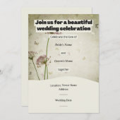 Rustic Wedding Invitation – Customizable Details 招待状 (正面/裏面)