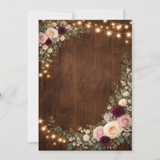 rustic wedding invitations  招待状