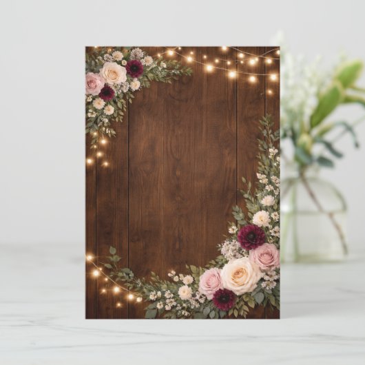 rustic wedding invitations  招待状 (スタンド正面)