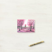 Rustic wedding love couple cherry blossoms tree ポストイット (デスク上)