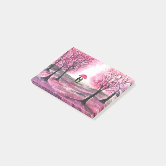 Rustic wedding love couple cherry blossoms tree ポストイット (アングル)