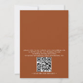 Rustic Wedding Mountain Wildflower QR Code Wedding 招待状 (裏面)