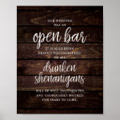 Rustic Wedding Open Bar, Drunken Shenanigans ポスター (正面)