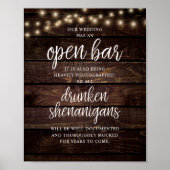 Rustic Wedding Open Bar, Drunken Shenanigans ポスター (正面)
