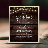 Rustic Wedding Open Bar, Drunken Shenanigans ポスター