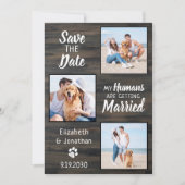 Rustic Wedding Pet Photo Dog Save The Date セーブザデート (正面)