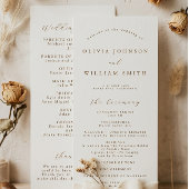 Rustic Wedding Program, Simple Order Of Events プログラム