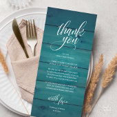 Rustic Wedding Rehearsal Dinner Thank You Card プログラム