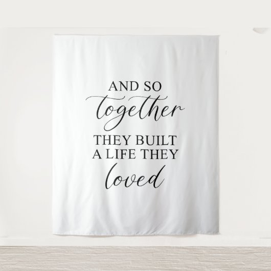 Rustic Wedding | Romantic Wedding Quote Banner タペストリー (正面)