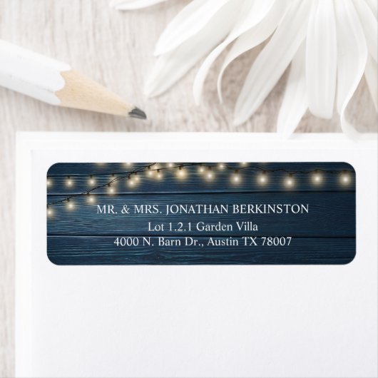 Rustic Wedding RSVP Return Address ラベル (インサイチュ)