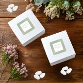 Rustic Wedding Sage Green and White Modern スクエアシール