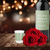 Rustic Wedding Sage Green It’s Sip O’Clock Custom ショットグラス