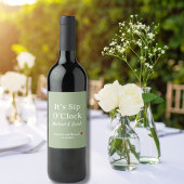 Rustic Wedding Sage Green It’s Sip O’Clock Custom ワインラベル