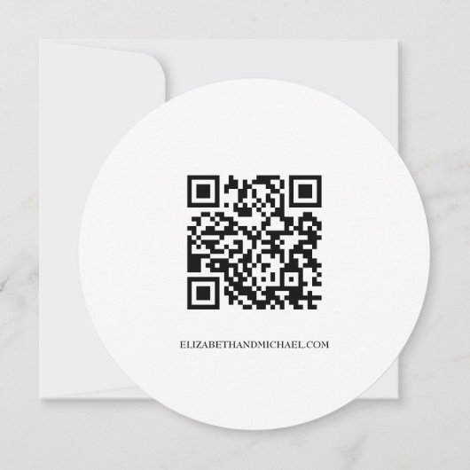 Rustic Wedding Save the date QR Code website 招待状 (裏面)