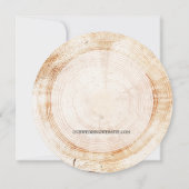 Rustic wedding Wood Eucalyptus leaf Save the date  招待状 (裏面)