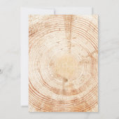 Rustic wedding wood slice Country Barn Woodland  招待状 (裏面)