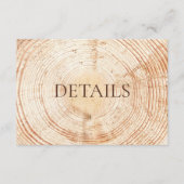 Rustic Wedding Woodland Details QR code Template エンクロージャーカード (正面)