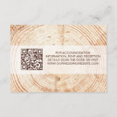 Rustic Wedding Woodland Details QR code Template エンクロージャーカード (裏面)