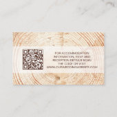 Rustic Wedding Woodland Details QR code Template エンクロージャーカード (裏面)